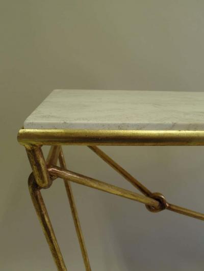 Giovanni Banci Italian Modern Neoclassical Gilt Iron Console by Giovanni Banci for Hermes