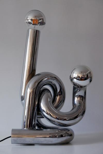 Giovanni Banci Sculptural Table Lamp or Floor Light Bruco by Giovanni Banci 1960s Italy