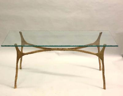 Giovanni Banci Unique Italian Midcentury Gilt Iron Console Sofa Table by Giovanni Banci