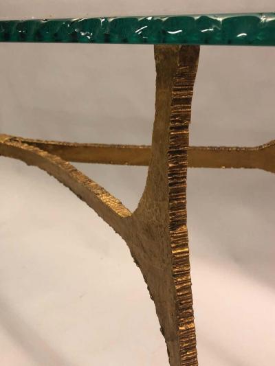 Giovanni Banci Unique Italian Midcentury Gilt Iron Console Sofa Table by Giovanni Banci