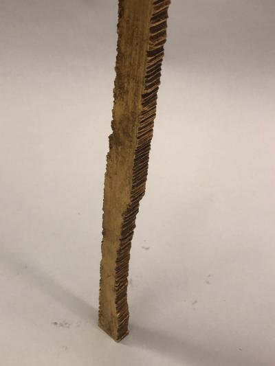 Giovanni Banci Unique Italian Midcentury Gilt Iron Console Sofa Table by Giovanni Banci