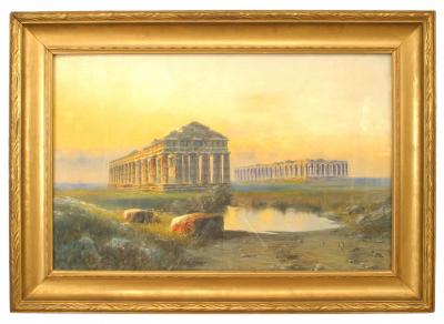 Giovanni Battista Italian Neo Classic Landscape of Roman Ruins