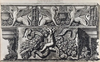 Giovanni Battista Piranesi Ancient Roman Architectural Frieze An 18th C Piranesi Etching
