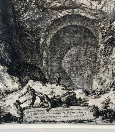 Giovanni Battista Piranesi Antique 18th C Piranesi Scenic Architectural Engraving Print