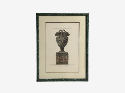 Giovanni Battista Piranesi Style Framed Antique Vase Engravings 1970s