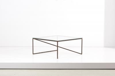 Giovanni Ferrabini 1 of 2 Square Wrought Iron Coffee Tables by Giovanni Ferrabini Italy 1970s