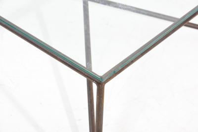 Giovanni Ferrabini 1 of 2 Square Wrought Iron Coffee Tables by Giovanni Ferrabini Italy 1970s