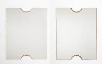 Giovanni Gariboldi Giovanni Gariboldi Pair of Glass and Gilt Wall Mirrors Italy circa 1950s