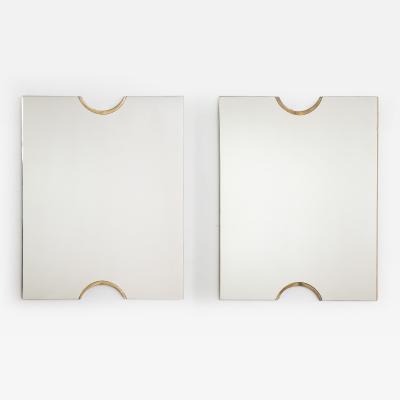 Giovanni Gariboldi Giovanni Gariboldi Pair of Glass and Gilt Wall Mirrors Italy circa 1950s