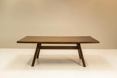 Giovanni Michelucci Giovanni Michelucci Torbecchia Dining Table and Bench in Walnut for Poltronova