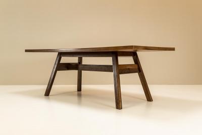 Giovanni Michelucci Giovanni Michelucci Torbecchia Dining Table and Bench in Walnut for Poltronova