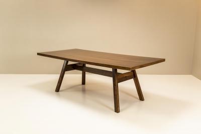 Giovanni Michelucci Giovanni Michelucci Torbecchia Dining Table and Bench in Walnut for Poltronova