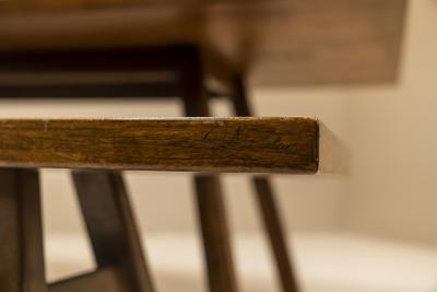 Giovanni Michelucci Giovanni Michelucci Torbecchia Dining Table and Bench in Walnut for Poltronova