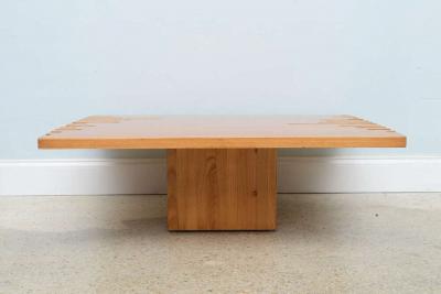 Giovanni Michelucci Italian Mid Century Low Plank Top Coffee Table
