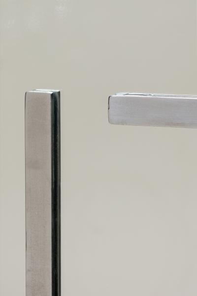 Giovanni Michelucci Large Italian Modern Walnut and Brass Mirror Attributed to Giovanni Michelucci