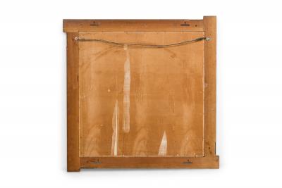 Giovanni Michelucci Large Italian Modern Walnut and Brass Mirror Attributed to Giovanni Michelucci