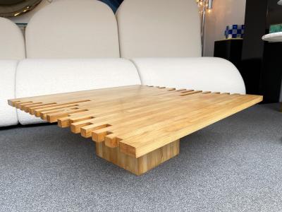 Giovanni Michelucci Mid Century Modern Wood Coffee Table by Giovanni Michelucci Italy 1960s