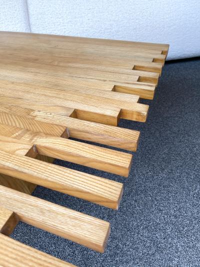 Giovanni Michelucci Mid Century Modern Wood Coffee Table by Giovanni Michelucci Italy 1960s