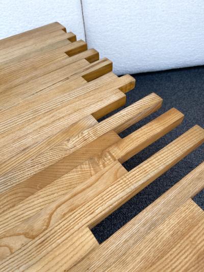 Giovanni Michelucci Mid Century Modern Wood Coffee Table by Giovanni Michelucci Italy 1960s