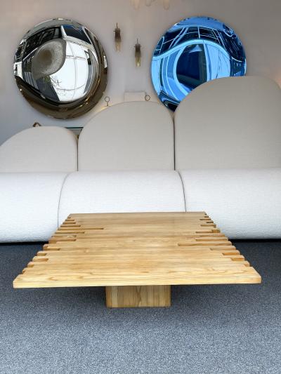 Giovanni Michelucci Mid Century Modern Wood Coffee Table by Giovanni Michelucci Italy 1960s