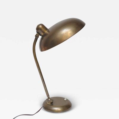 Giovanni Michelucci Patinated Brass Ministerial Table Lamp by Giovanni Michelucci for Lariolux Italy