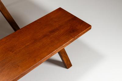 Giovanni Michelucci Torbecchia Dining Table and Bench by Giovanni Michelucci in Walnut