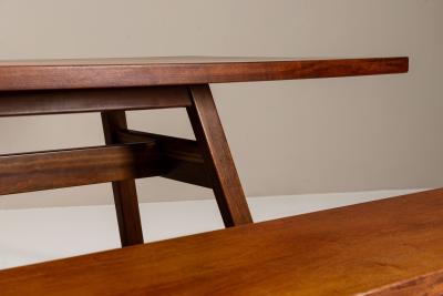Giovanni Michelucci Torbecchia Dining Table and Bench by Giovanni Michelucci in Walnut