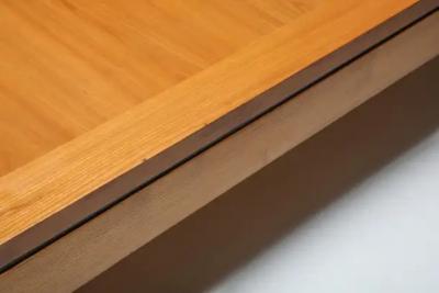 Giovanni Michelucci Triangular Postmodern Coffee Table in French Elm