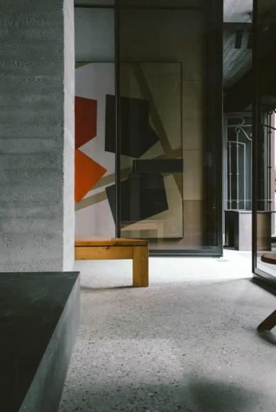 Giovanni Michelucci Triangular Postmodern Coffee Table in French Elm