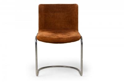 Giovanni Offredi 10 Giovanni Offredi for Saporiti Italia Lens Leather Steel Dining Chairs