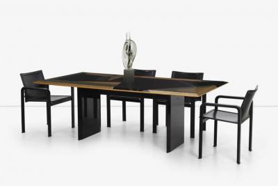 Giovanni Offredi Giovanni Offredi for Saporiti Dining Table in Birdseye Maple
