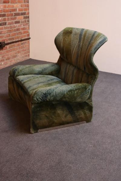 Giovanni Offredi Large Italian Modern Vela Alta Lounge Chair by Giovanni Offredi for Saporiti