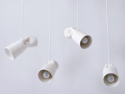 Gitta Gschwendtner Set of Four Strangled Light Pendant Lamps by Gitta Gschwendtner for Artificial