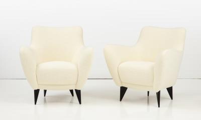 Giulia Veronesi Giulia Veronesi for ISA Bergamo Pair of Perla Armchairs Lounge Chairs