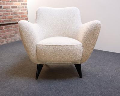 Giulia Veronesi Italian Modernist Perla Armchair in Boucl by Giulia Veronesi for ISA Bergamo