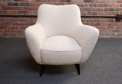 Giulia Veronesi Italian Modernist Perla Armchair in Boucl by Giulia Veronesi for ISA Bergamo