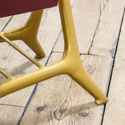 Giulio Minoletti Giulio Minoletti Gio Ponti fo Breda Rare Red Chair