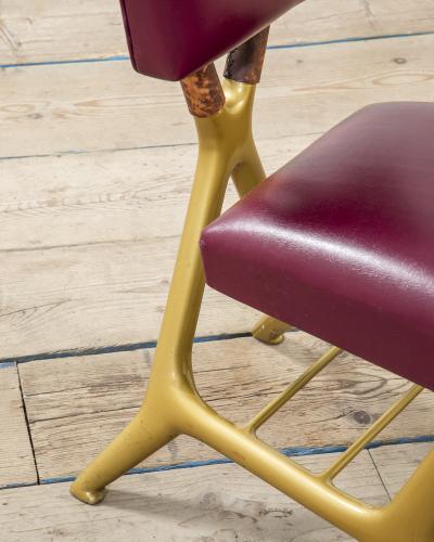 Giulio Minoletti Giulio Minoletti Gio Ponti fo Breda Rare Red Chair