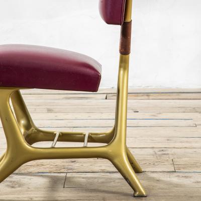 Giulio Minoletti Giulio Minoletti Gio Ponti fo Breda Rare Red Chair