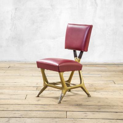 Giulio Minoletti Giulio Minoletti Gio Ponti for Breda Rare Red Chair