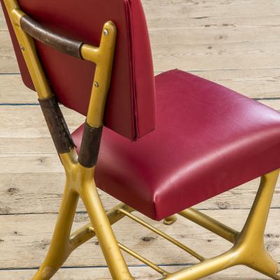 Giulio Minoletti Giulio Minoletti Gio Ponti for Breda Rare Red Chair
