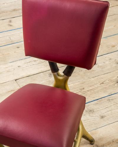 Giulio Minoletti Giulio Minoletti Gio Ponti for Breda Rare Red Chair