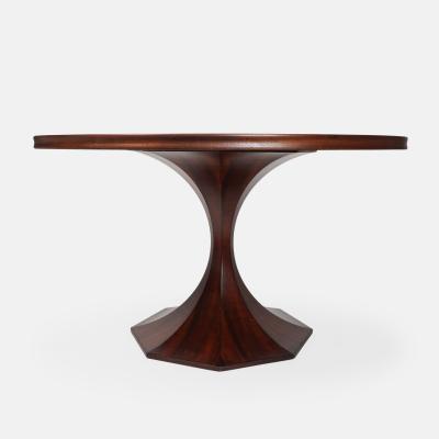 Giulio Moscatelli Walnut and Mahogany Center or Dining Table by Giulio Moscatelli