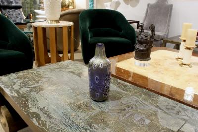 Giulio Radi Giulio Radi Hand Blown Glass Vase with Murrhines and Gold Foil ca 1950