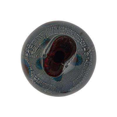 Giulio Radi Giulio Radi Stunning Hand Blown Glass Vase with Silver Foil Ca 1950