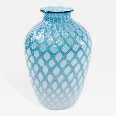Giulio Radi Hand Blown Aqua Glass Vase by Giulio Radi