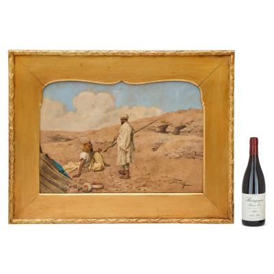 Giulio Rosati Late 19th century Italian Orientalist watercolour painting by Giulio Rosati