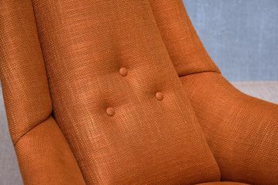 Giuseppe Amedeo Gori Exceptional Giuseppe Amedeo Gori High Back Armchair Lenzi Italy 1950s