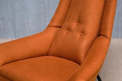 Giuseppe Amedeo Gori Exceptional Giuseppe Amedeo Gori High Back Armchair Lenzi Italy 1950s