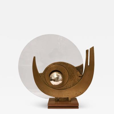 Giuseppe Calonaci Giuseppe Calonaci Bronze Sculpture 1960 Table Lamp